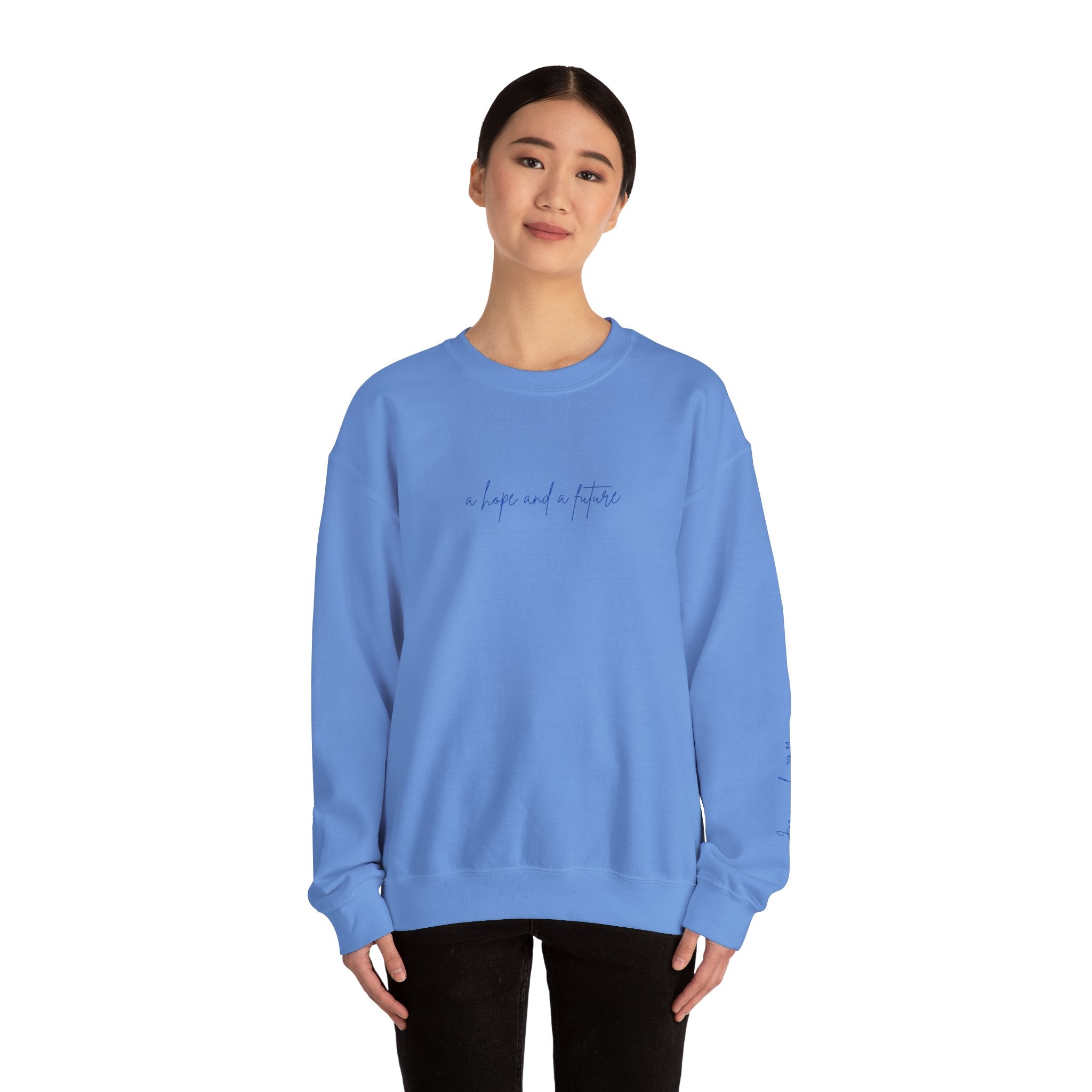 Jeremiah 29:11 Crewneck - Blue Lettering - 8 colors