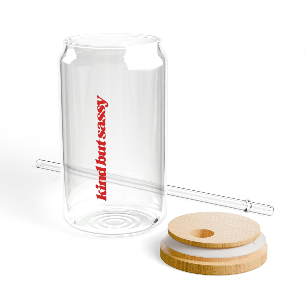 Kind But Sassy Sipper Glass, 16oz