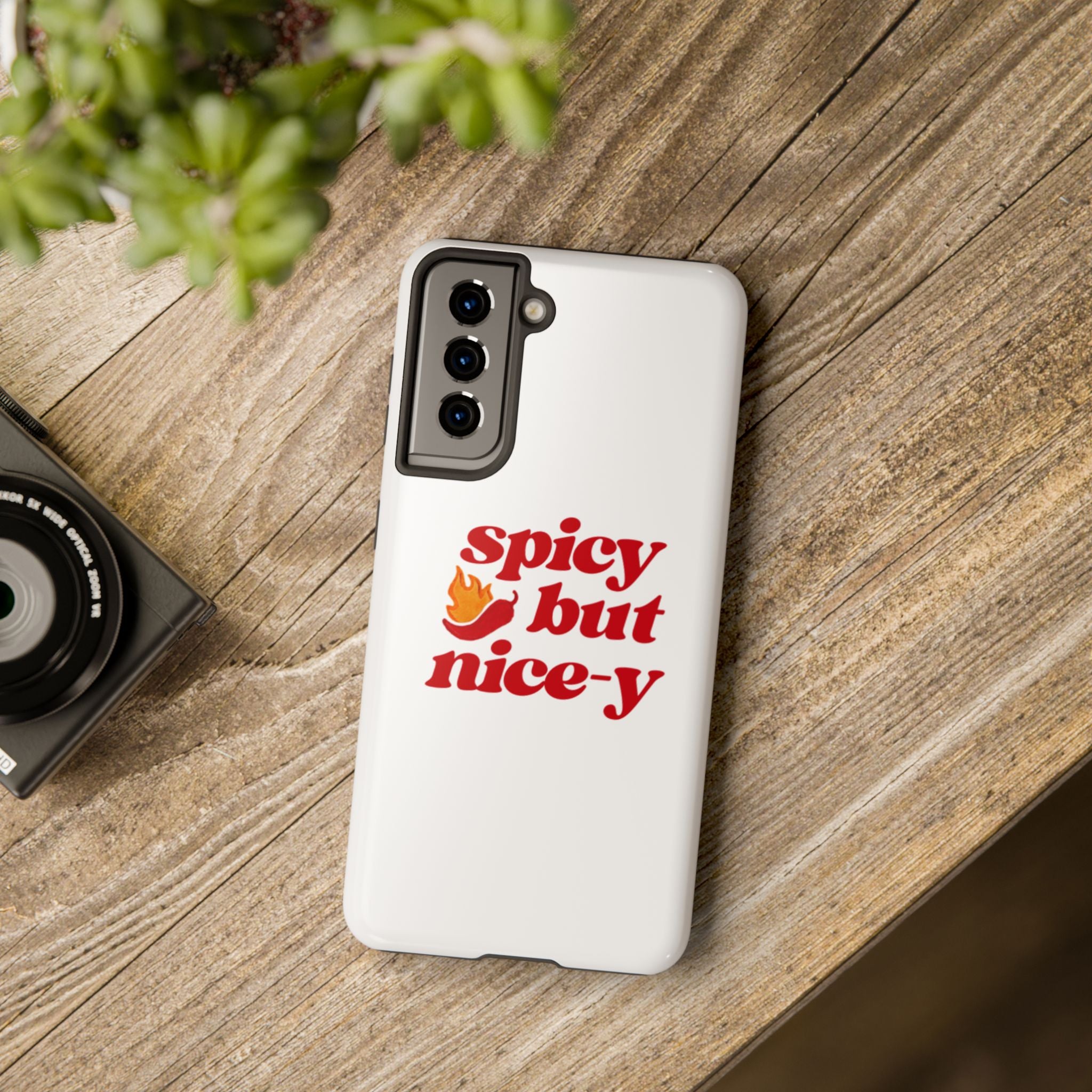Spicy But Nice-y White Phone Case