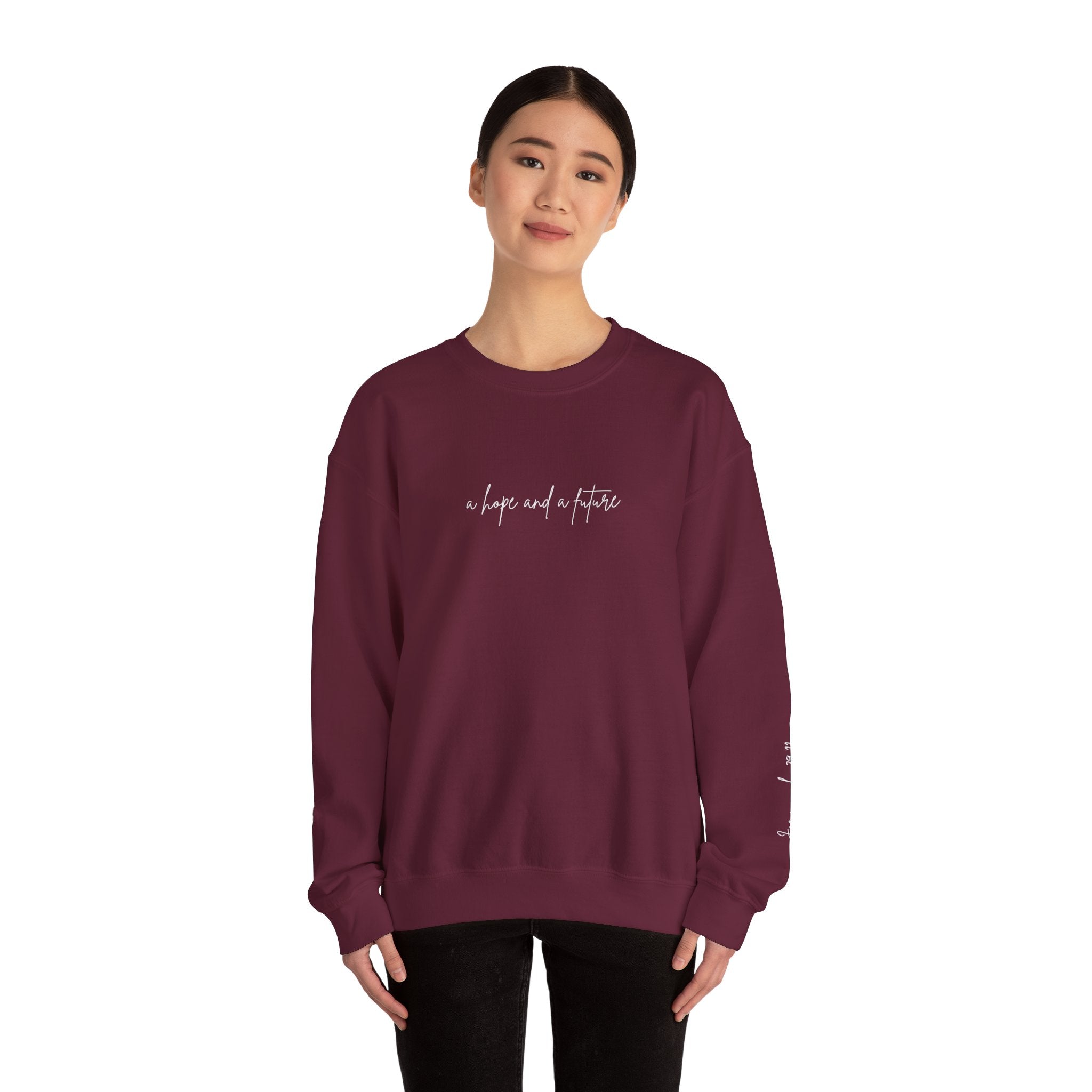 Jeremiah 29:11 Crewneck - White Lettering - 13 colors
