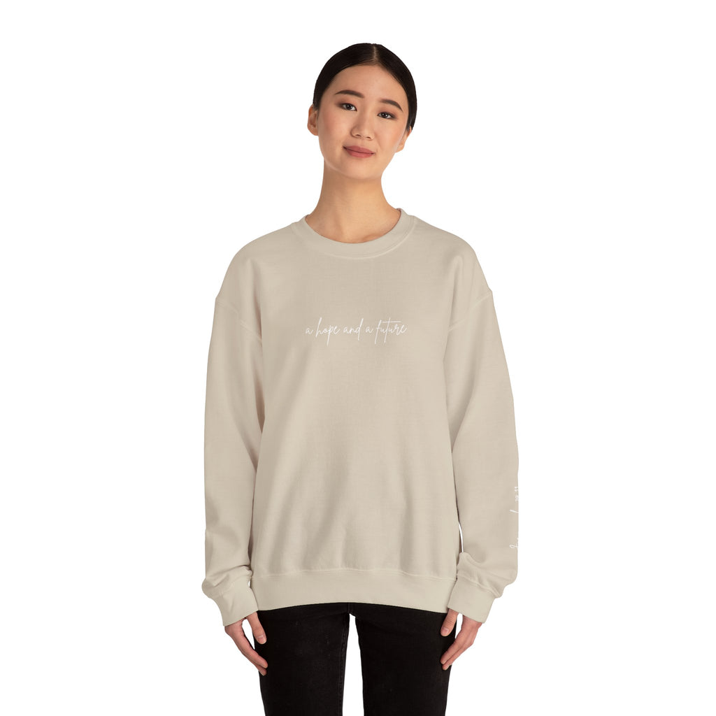 Jeremiah 29:11 Crewneck - White Lettering - 13 colors