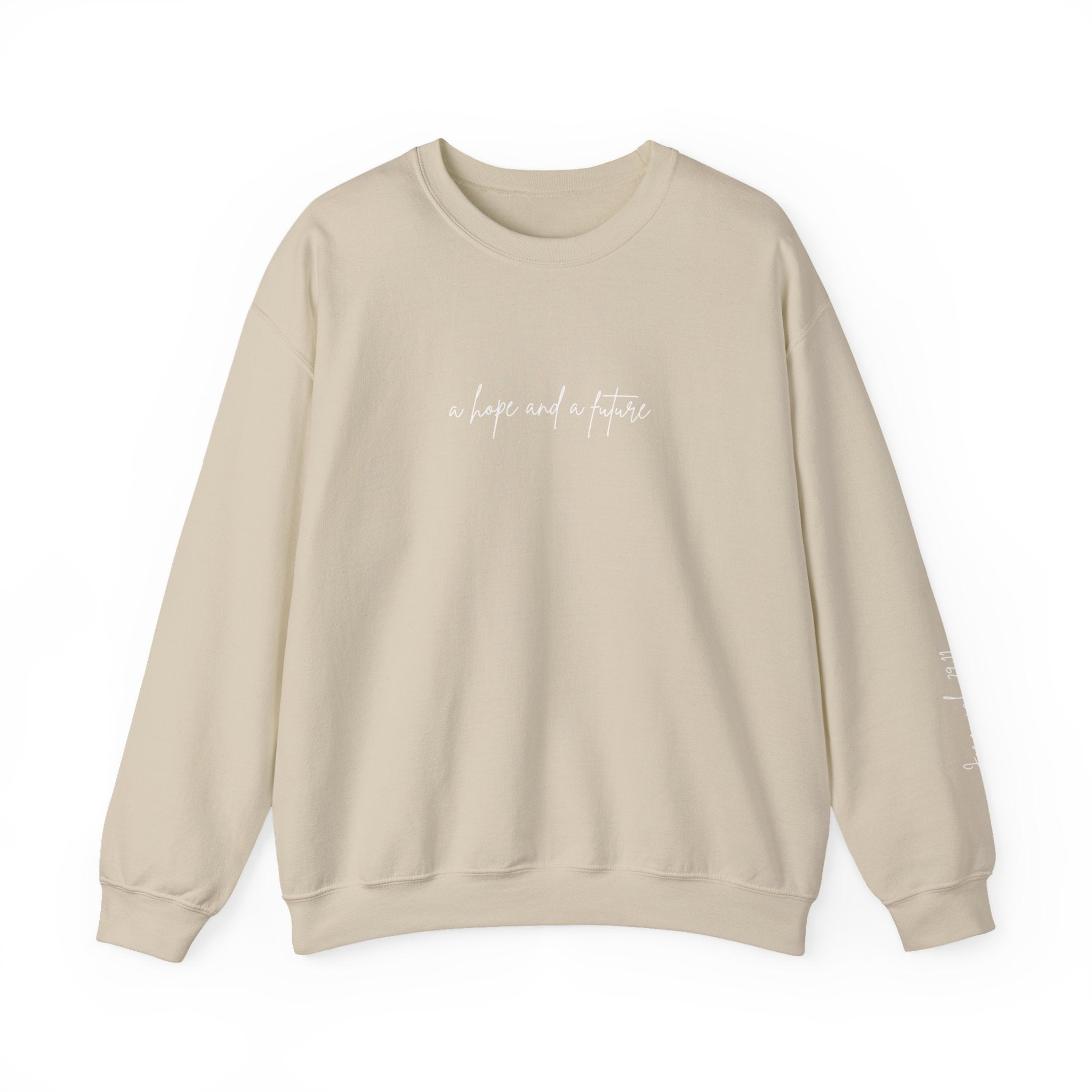 Jeremiah 29:11 Crewneck - White Lettering - 13 colors