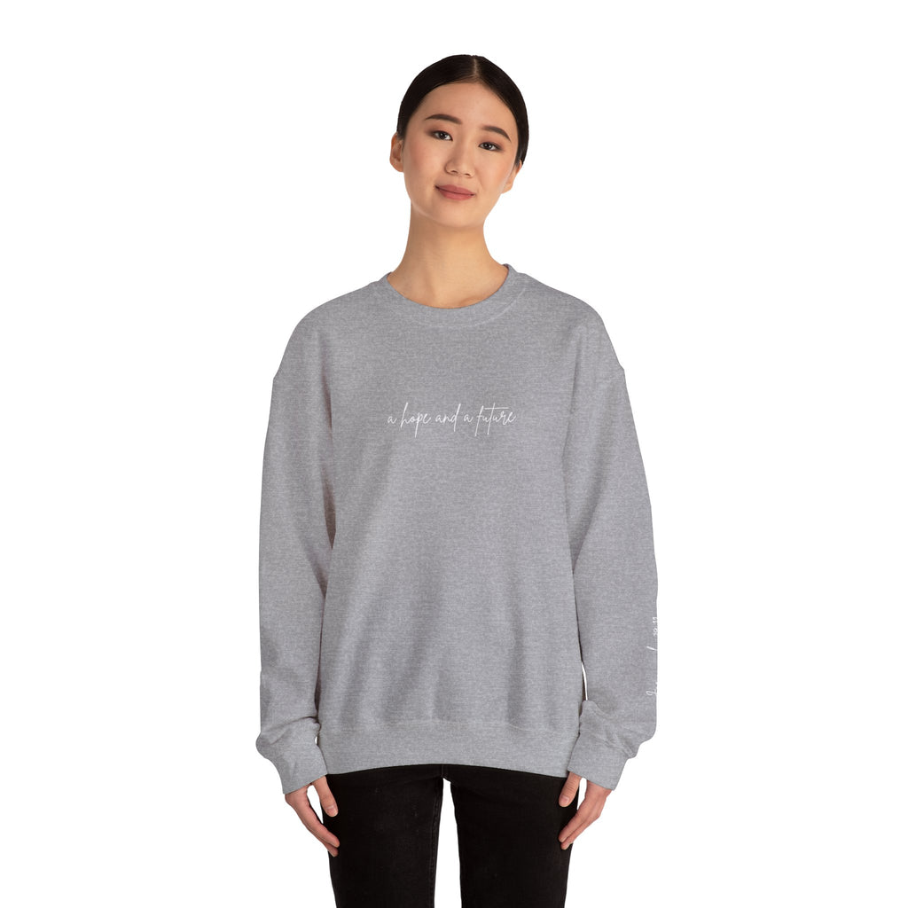 Jeremiah 29:11 Crewneck - White Lettering - 13 colors