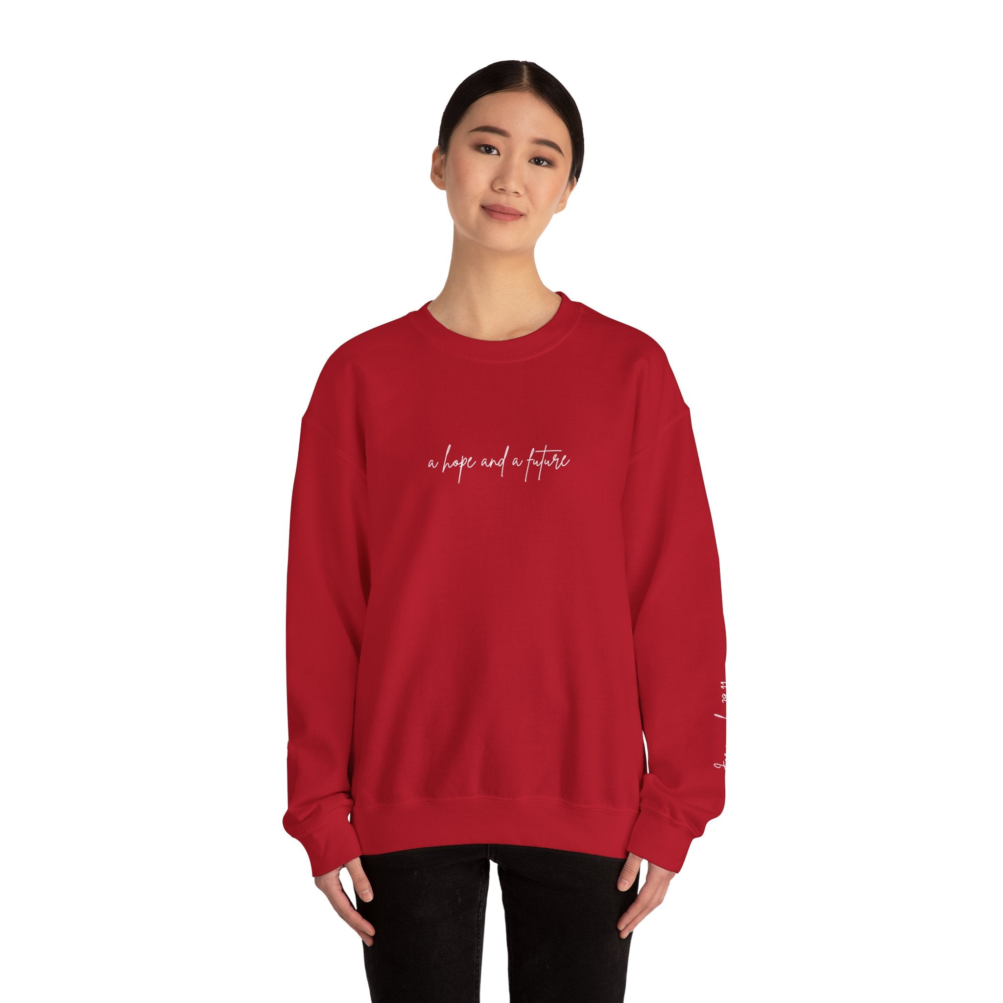 Jeremiah 29:11 Crewneck - White Lettering - 13 colors