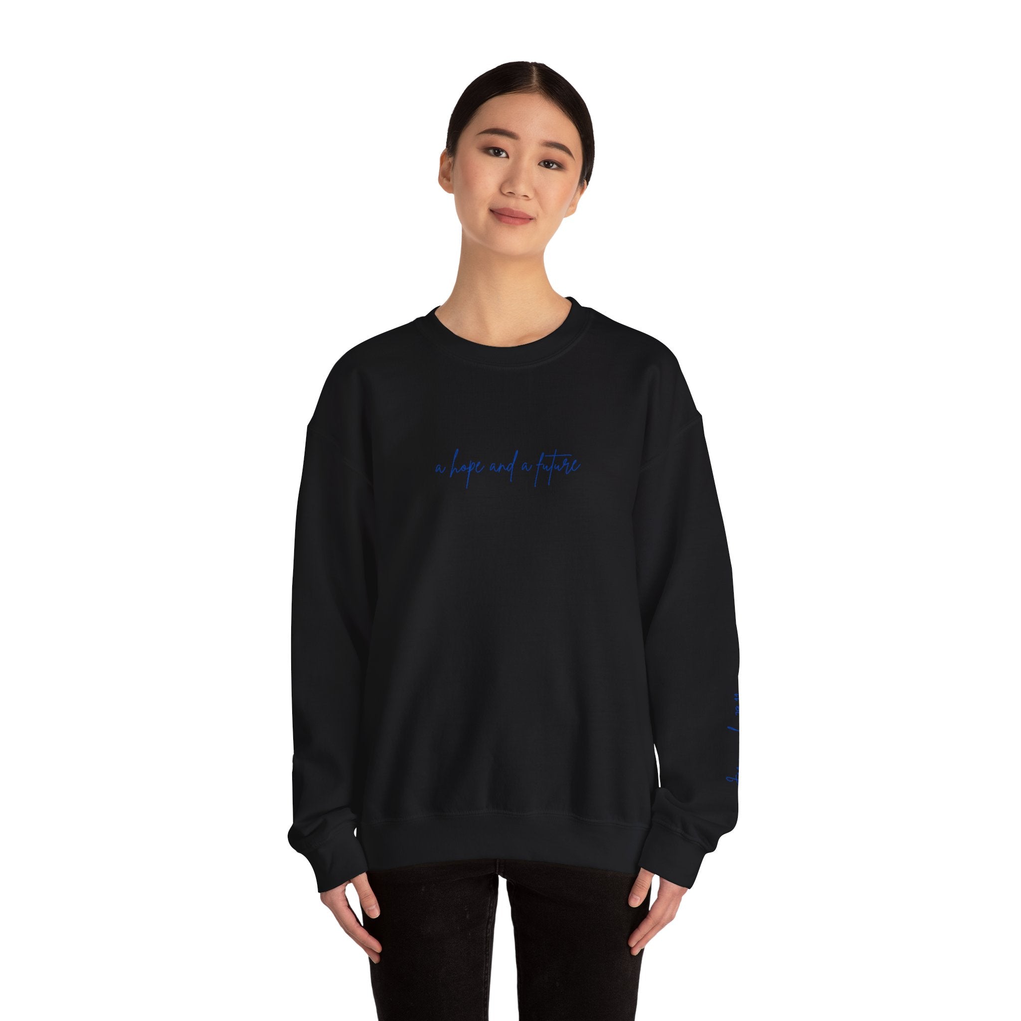 Jeremiah 29:11 Crewneck - Blue Lettering - 8 colors