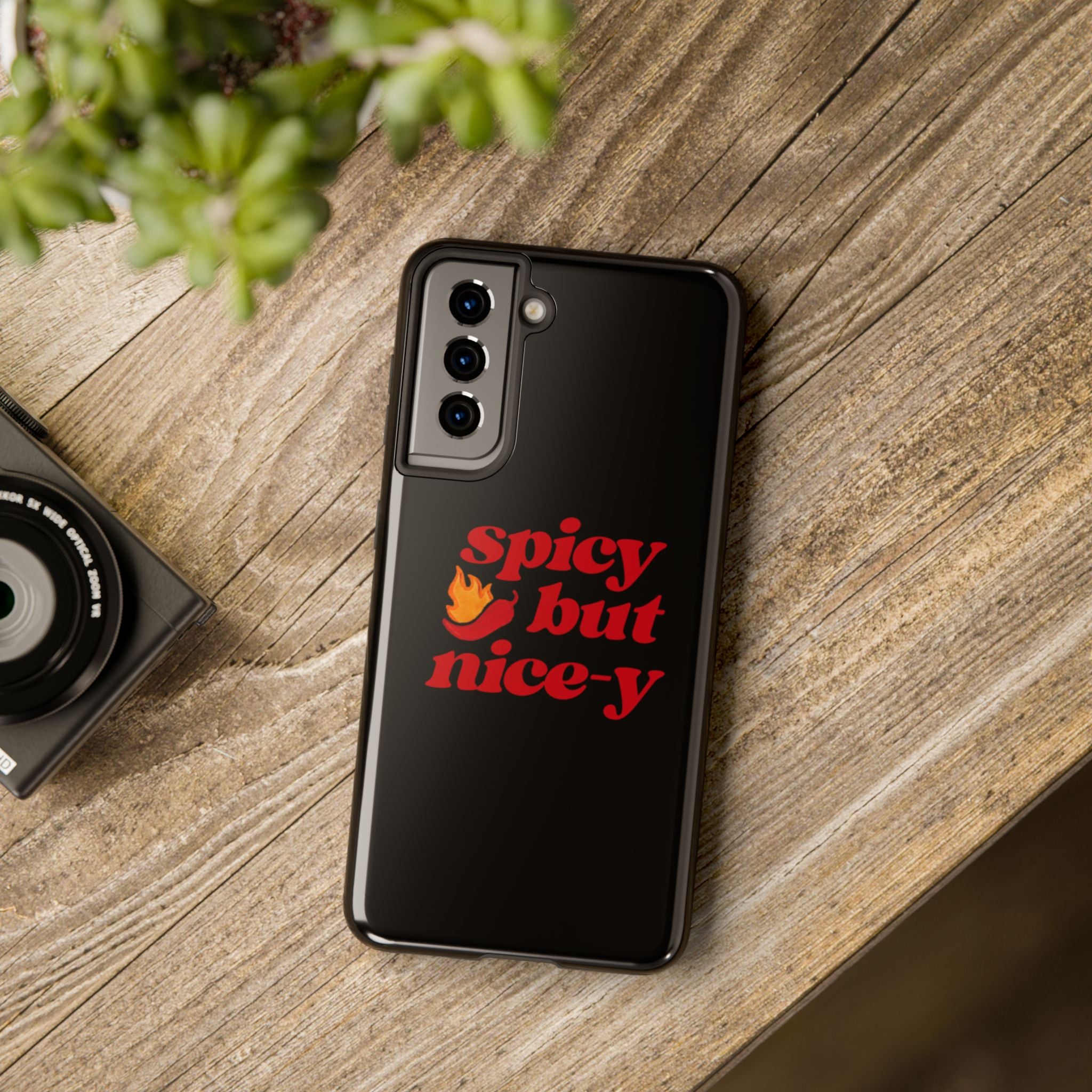 Spicy But Nice-y Black Phone Case