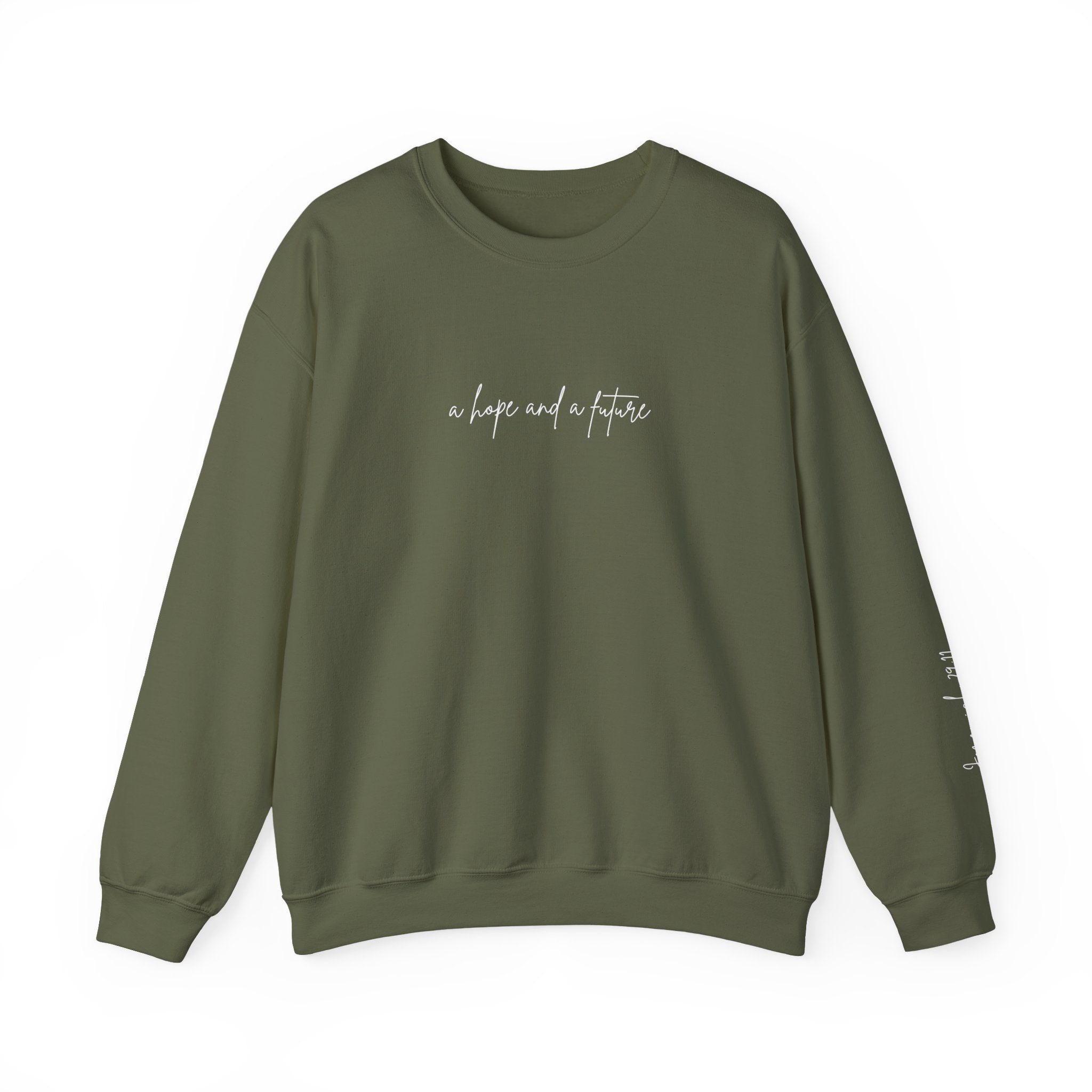 Jeremiah 29:11 Crewneck - White Lettering - 13 colors