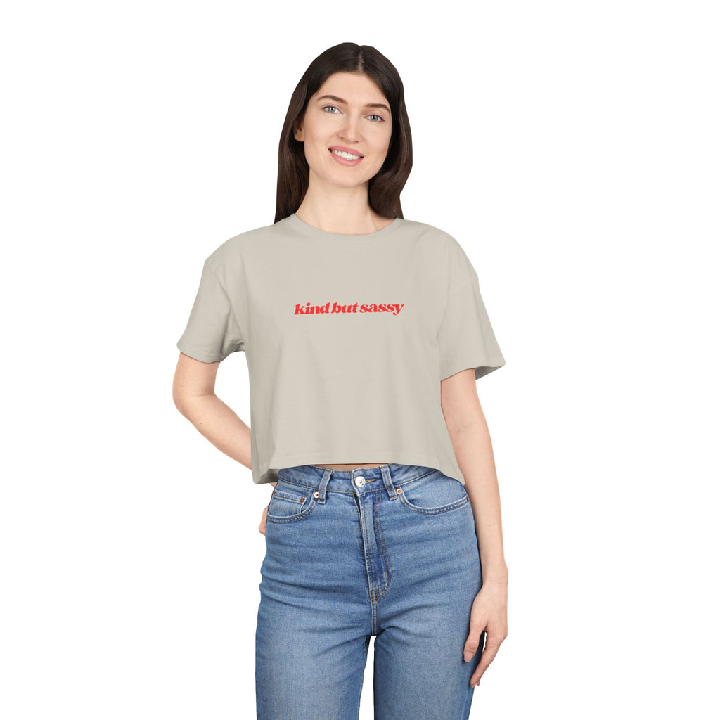 Kind But Sassy Women's Crop Tee - 4 colors